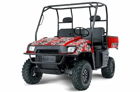 Polaris Ranger 500 / 700 XP with the Camoplate Red graphic kit