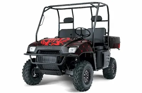 Polaris Ranger 500 / 700 XP with the Silver Star - Reloaded Red graphic kit